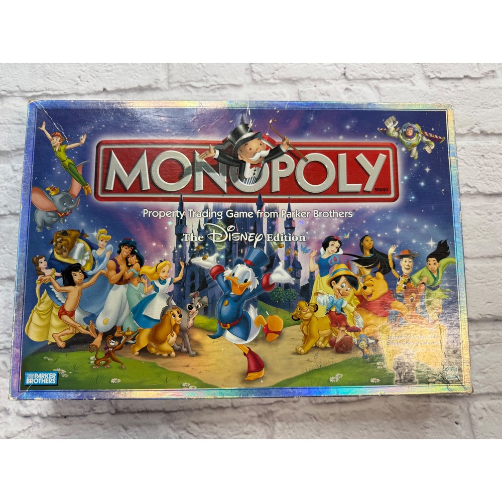 Parker Brothers Monopoly Board Game Unisex Excellent Disney Edition
